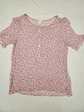 Des Petits Hauts Paris Ditsy Floral Viscose Blouse Size T1 / S French Designer